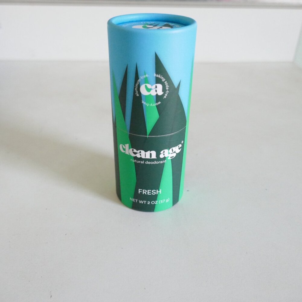 Clean Age natural deodorant aluminum free vegan cruelty free Fresh 2oz full size